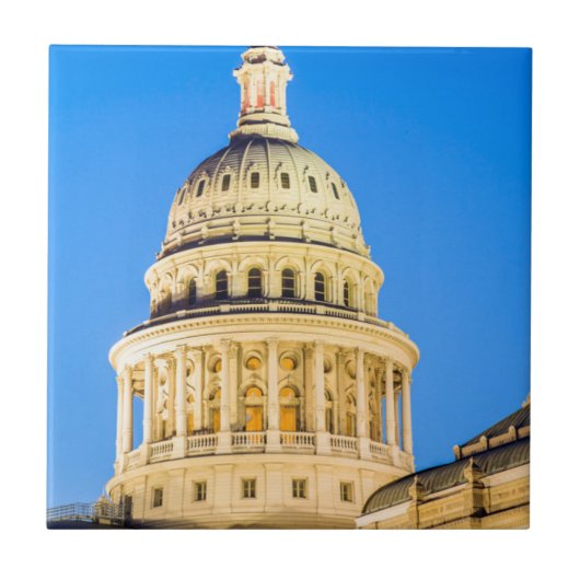 米国、テキサス州、オースティン。 国会議事堂の建物(1888年) 2 タイル (正面)