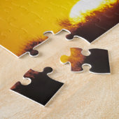 米国、テキサス州、シントン、夕暮れ時の風車 ジグソーパズル (側面)