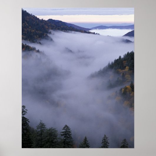 米国、テネシー州。スモーク素晴らしキー山脈 ポスター (正面)