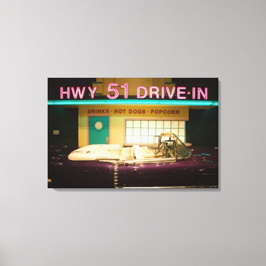 米国，テネシー州，メンフィス：エルビス・プレスリー キャンバスプリント (正面)