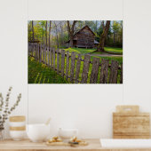 米国、テネシー、キャビン・イン・カデス・コーブ ポスター (キッチン)