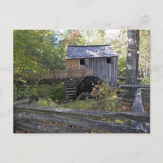 米国 – テネシー。Cades Coveエリアのケーブルミル ポストカード (正面)