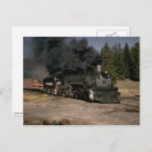 米国、デンバー&リオグランデ2-8-2狭軌 ポストカード (正面/裏面)