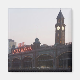 米国、ニュージャージー、Hobokenの古い駅 マグネット