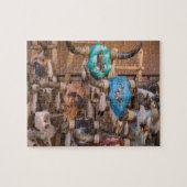 米国、ニューメキシコ、サンタフェ:ダウンタウンサンタフェ ジグソーパズル (横)