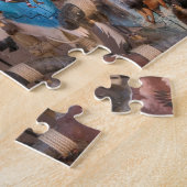 米国、ニューメキシコ、サンタフェ:ダウンタウンサンタフェ ジグソーパズル (側面)