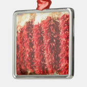 米国,ニューメキシコ,サンタフェ:ダウンタウンSanta Fe, 3 メタルオーナメント (左)