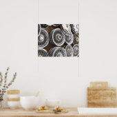 米国,ニューメキシコ,プリウィット:オートハブキャップ/ Rt.66 ポスター (キッチン)