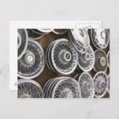 米国，ニューメキシコ，プリウィット：オートハブキャップ/ Rt.66 ポストカード (正面/裏面)