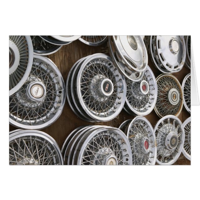 米国、ニューメキシコ、Prewitt: 自動ホイールキャップ/Rt。 66 (正面横)