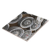 米国、ニューメキシコ、Prewitt: 自動ホイールキャップ/Rt。 66 タイル (側面)