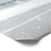 米国、ニューヨーク州、ロッカウェイビーチ、吹雪2 ポスター (角)