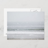 米国、ニューヨーク州、ロッカウェイビーチ、吹雪2 ポストカード (正面/裏面)