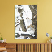 米国、ニューヨーク、ニューヨーク、リス座る キャンバスプリント (インサイチュ (リビング))