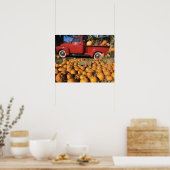 米国、ニューヨーク、ペコニック、ピックアップ付きカボチャ農場 ポスター (キッチン)