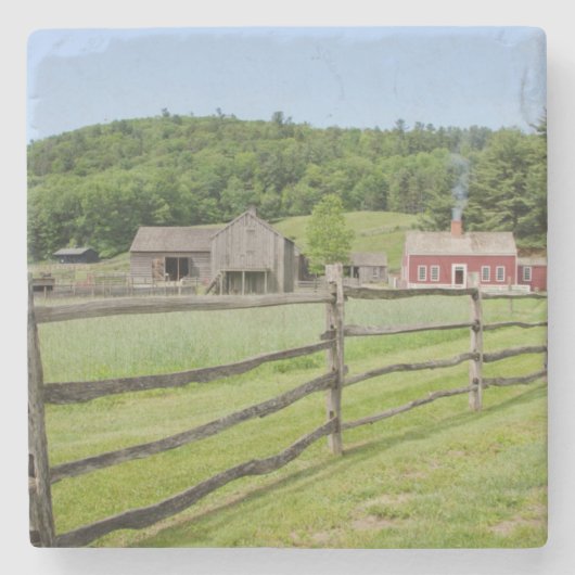 米国、ニューヨーク、Cooperstownの農家の博物館 ストーンコースター (正面)