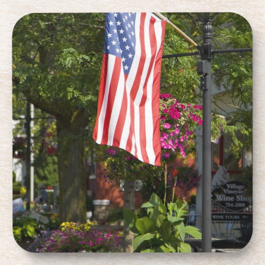米国、ニューヨーク、Lewiston。 付す米国旗 コースター (正面)