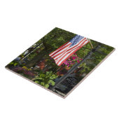 米国、ニューヨーク、Lewiston。 付す米国旗 タイル (側面)