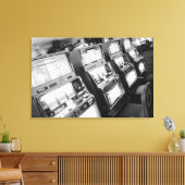 米国、ネバダ、ラスベガス:カジノスロットマシン/ キャンバスプリント (インサイチュ (リビング))