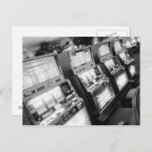 米国、ネバダ、ラスベガス:カジノスロットマシン/ ポストカード (正面/裏面)