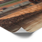 米国、ネブラスカ、オマハ、スカイライン ポスター (角)