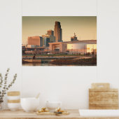 米国、ネブラスカ、オマハ、スカイライン ポスター (キッチン)