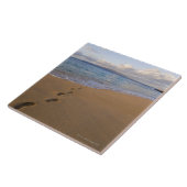 米国、ハワイ、マウイ、Waileaのビーチ2の足跡 タイル (側面)