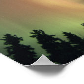 米国，フェアバンクス地区，中央アラスカ，オーロラ3 ポスター (角)