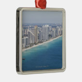 米国、フロリダ、マイアミのビーチ2との都市景観 メタルオーナメント (右)