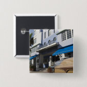 米国、フロリダ、マイアミビーチ:南ビーチ、アールデコ 缶バッジ (正面&裏面)