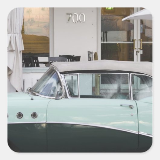 米国，フロリダ，マイアミビーチ：南ビーチ, 1956 スクエアシール (正面)