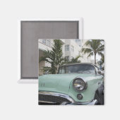 米国，フロリダ，マイアミビーチ：南ビーチ, 1956 3 マグネット (正面/裏面)