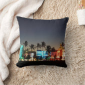 米国、フロリダ、マイアミビーチ、海ドライブ、アールデコ クッション (ブランケット)