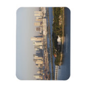 米国、フロリダ、マイアミ、海岸線のある街並 マグネット (縦)