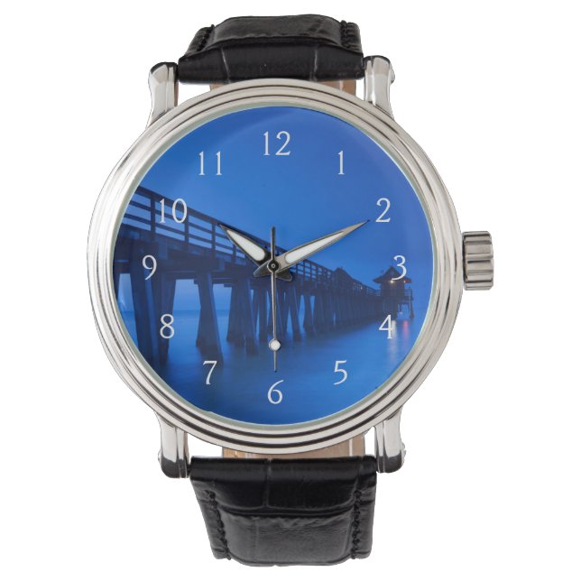 米国、フロリダ、湾岸、ナポリ、ナポリ埠頭 腕時計 (正面)