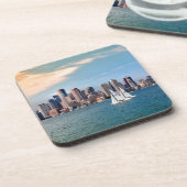 米国、マサチューセッツ州ボストンウォーターフロントスカイライン3 コースター (左側)