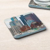 米国、マサチューセッツ州ボストンウォーターフロントスカイライン コースター (左側)