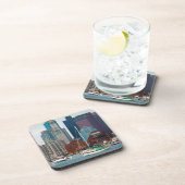 米国、マサチューセッツ州ボストンウォーターフロントスカイライン コースター (右側)