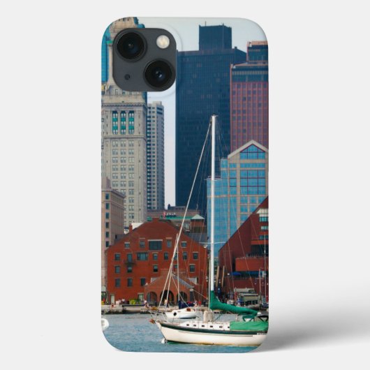 米国、マサチューセッツ州ボストンウォーターフロントスカイライン Case-Mate iPhoneケース (裏面)