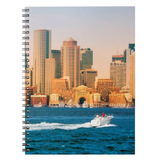 米国、マサチューセッツ州ボストンウォーターフロントパノラマ ノートブック (正面)