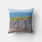 米国、マサチューセッツ州砂丘と道 クッション (裏面)