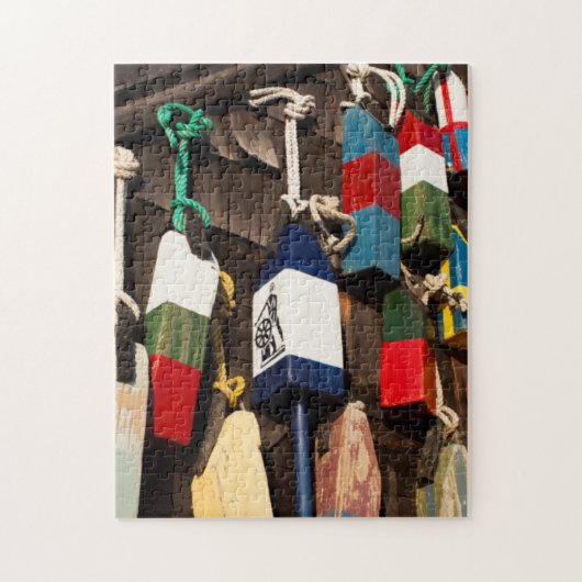 米国,マサチューセッツ州,グロスター州,ロブスターブイ2 ジグソーパズル (縦)