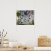 米国、マサチューセッツ州、グロスター：愛国柵 ポスター (キッチン)