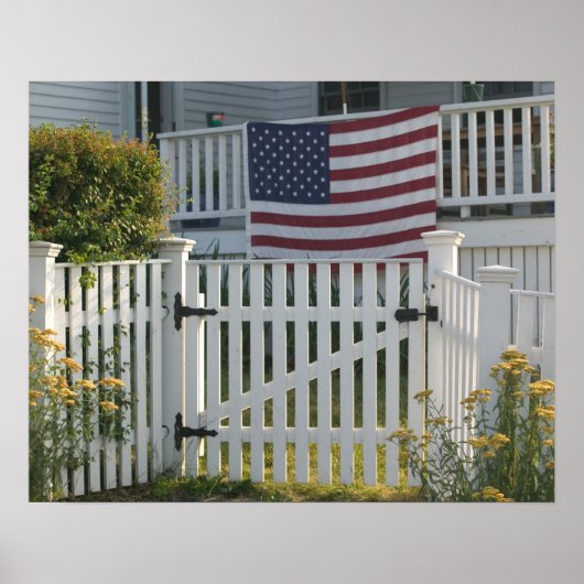 米国、マサチューセッツ州、グロスター：愛国柵 ポスター (正面)