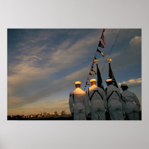 米国、マサチューセッツ州、ボストン。米国海軍カラー ポスター