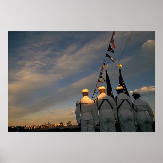 米国、マサチューセッツ州、ボストン。米国海軍カラー ポスター (正面)