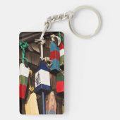 米国、マサチューセッツ、グロスター、ロブスターブイ2 キーホルダー (裏面)