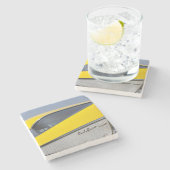 米国、マサチューセッツ、グロスター。 1957年の詳細 ストーンコースター (横)