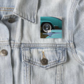 米国、マサチューセッツ、グロスター。 50年代時代フォード 缶バッジ (インサイチュ)