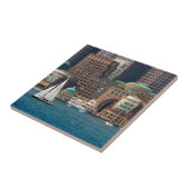 米国、マサチューセッツ。ボストンウォーターフロントスカイライン2 タイル (側面)